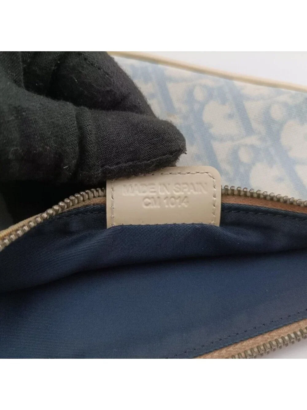 Dior Saddle Blue Canvas Leather Shoulder Bag